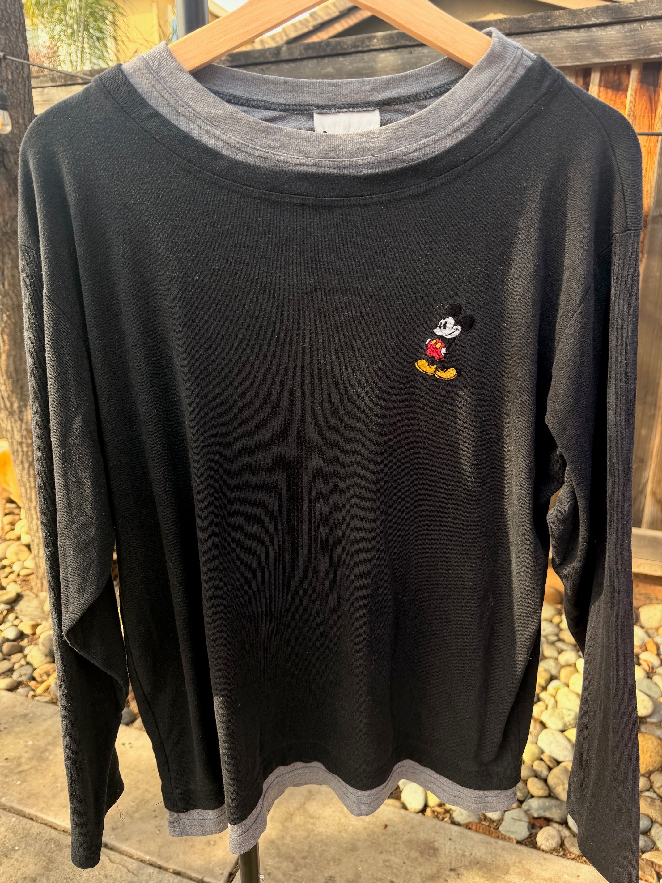 Double Collar Mickey Long Sleeve